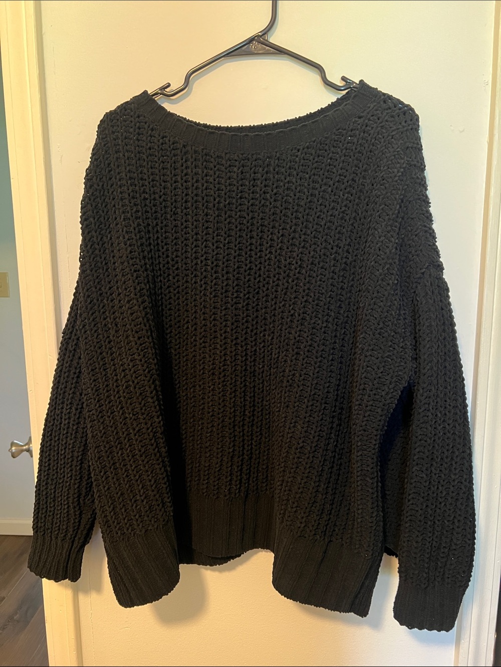 American Eagle Black Oversized Knit Women's Sweater